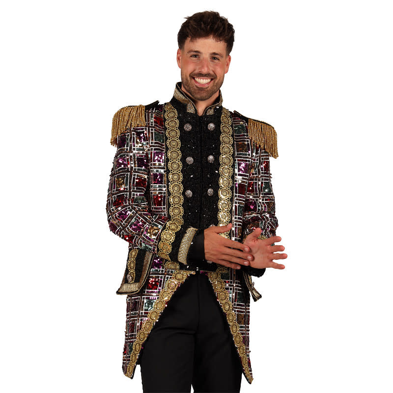 Carnavalsjas heren Sequin Mirror