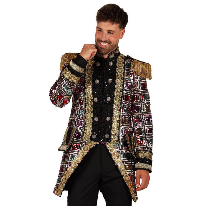 Carnavalsjas heren Sequin Mirror