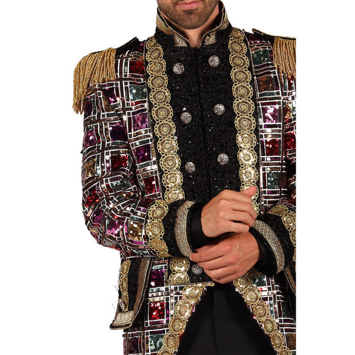 Carnavalsjas heren Sequin Mirror