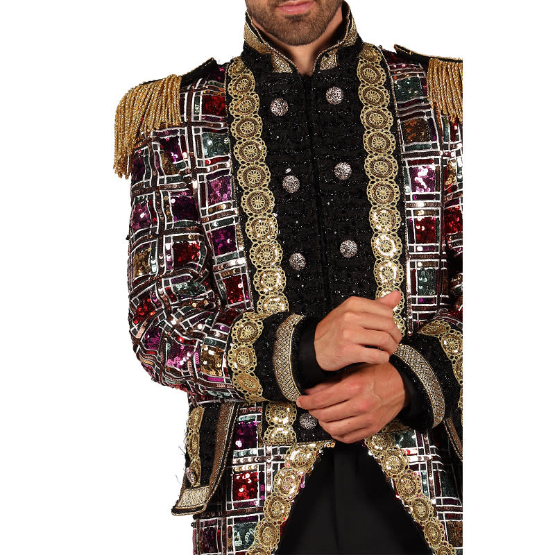 Carnavalsjas heren Sequin Mirror