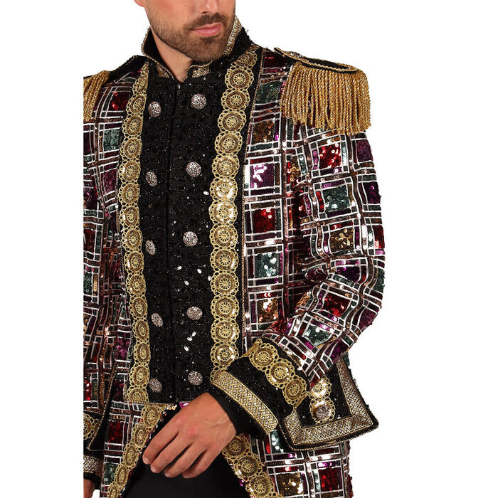 Carnavalsjas heren Sequin Mirror