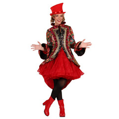 Carnavalsjas dames Carnevale Fiësta bloemen rood