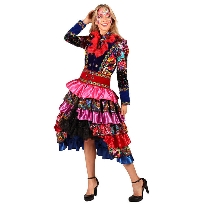 Carnavalsjas dames Fiesta Carnavale multicolor