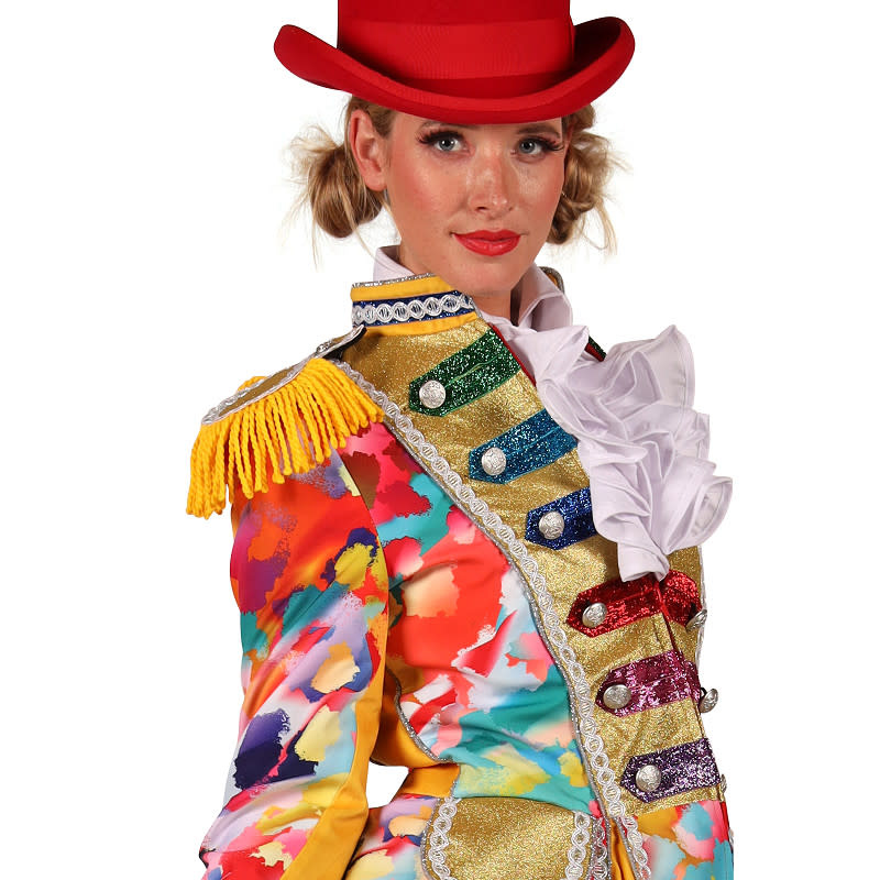 Carnavalsjas dames color paint splatters