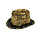 Hoge hoed paillet goud