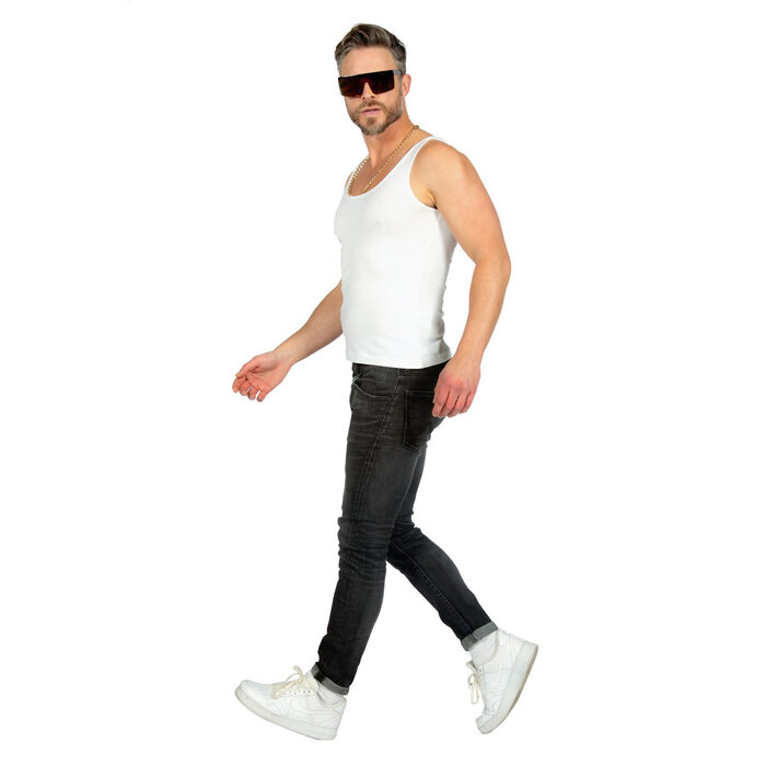 Feestshop.be Onderhemd heren wit Marcelleke tank top