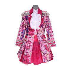 Di Bartelomeo Carnavalsjas roze bloemen dames luxe