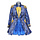 Carnavalsjas blauw marble blue dames luxe