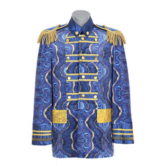 Di Bartelomeo Carnavalsjas blauw marble blue heren luxe