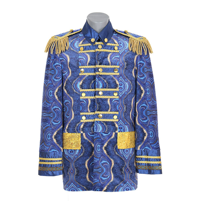 Di Bartelomeo Carnavalsjas blauw marble blue heren luxe