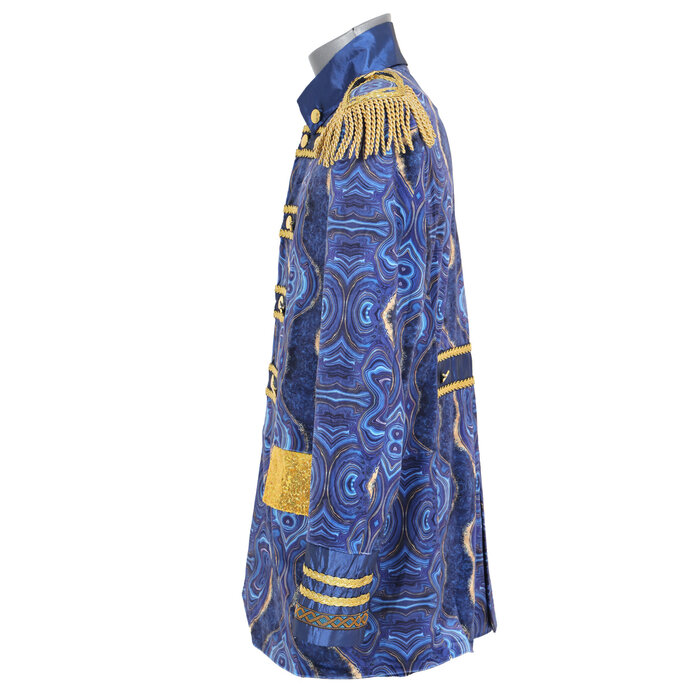 Di Bartelomeo Carnavalsjas blauw marble blue heren luxe