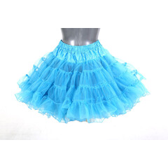 Petticoat lang turquoise blauw luxe 2-laags