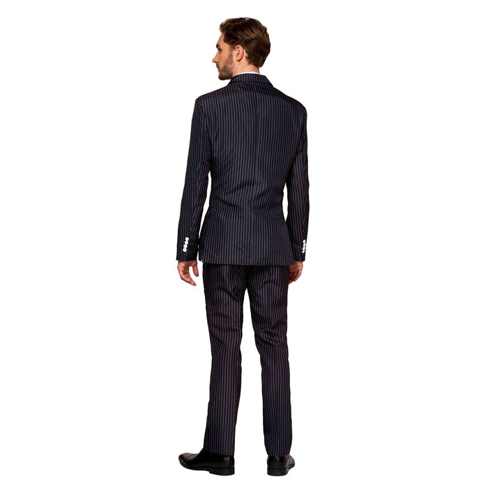 Suitmeister Gangster kostuum pinstripe zwart