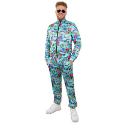 Feestshop.be Trainingspak I love the 80`s heren