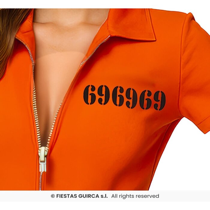 Gevangenen boevenpak oranje dame