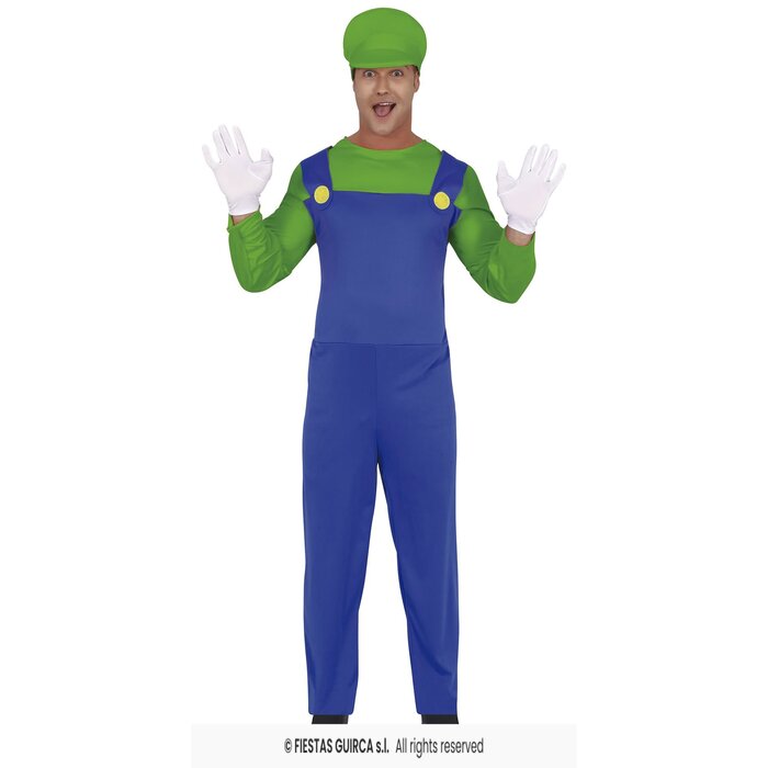 Loodgieter trein machinist groen blauw luigi