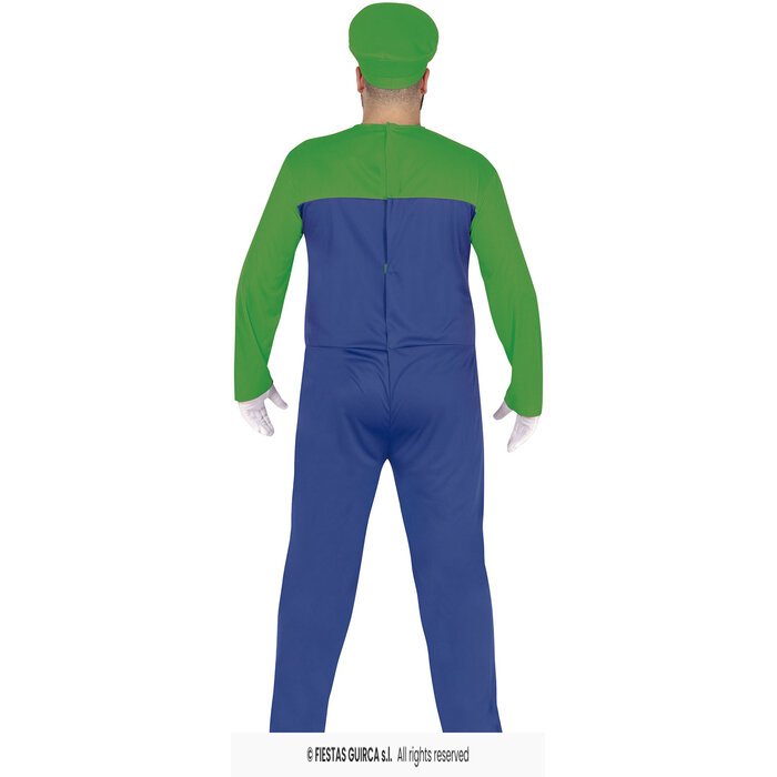 Loodgieter trein machinist groen blauw luigi