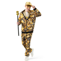 Bitcoin trainingpak goud zwart