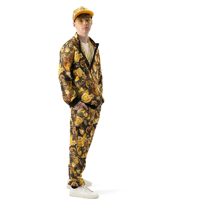 Bitcoin trainingpak goud zwart