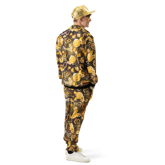 Bitcoin trainingpak goud zwart