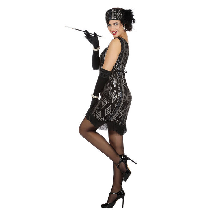 Great Gatsby charleston kleed zwart