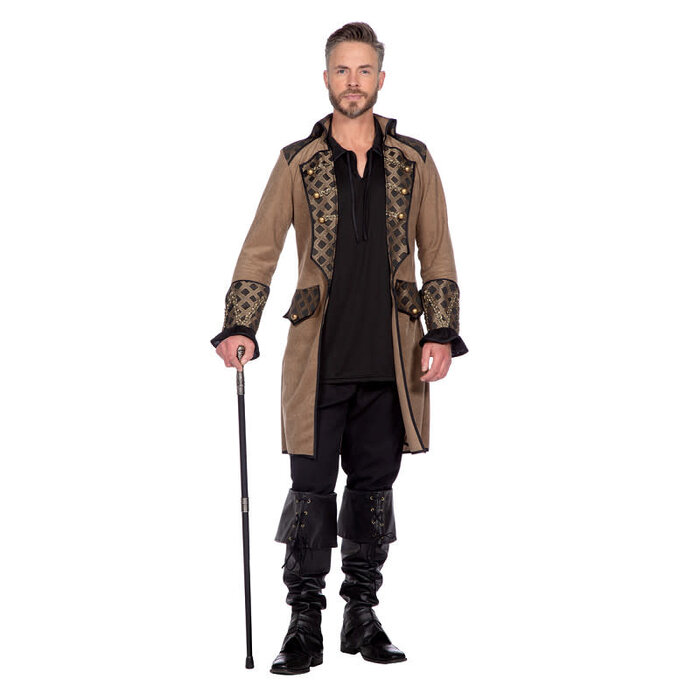 Piraten jas taupe luxe bruin