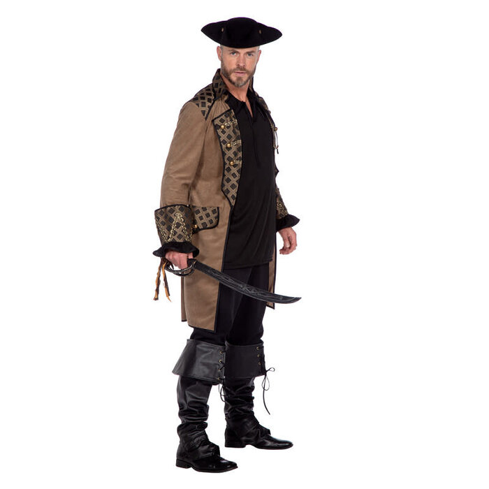 Piraten jas taupe luxe bruin