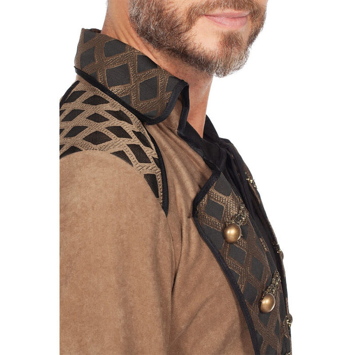 Piraten jas taupe luxe bruin