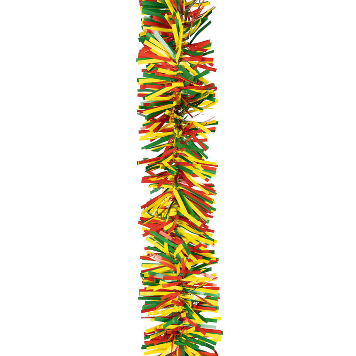 Feestshop.be PVC Guirlande rood geel groen mix lengte 5 mtr ø 12 cm Brandvertragend