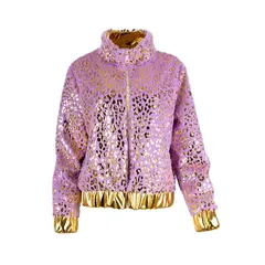 Feestshop.be Jasje pluche glamour Lila