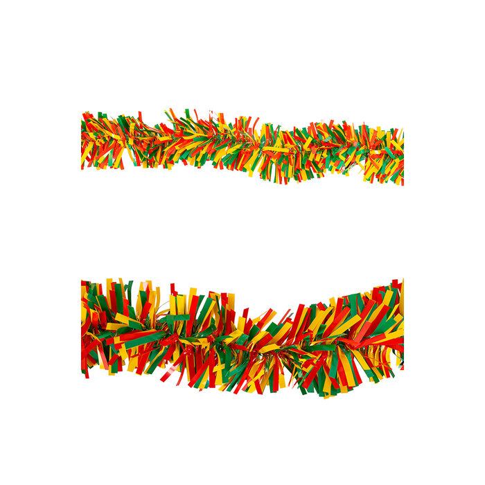 Feestshop.be Guirlande rood geel groen mix lengte 5 mtr ø 8 cm