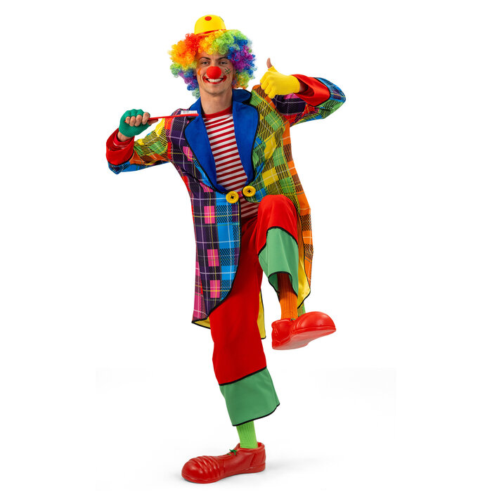 Clown jas en broek regenboog Rik