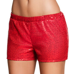 Boland Hotpants Sequins rood