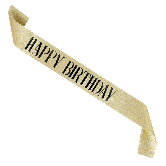 Boland Sjerp Happy birthday goud