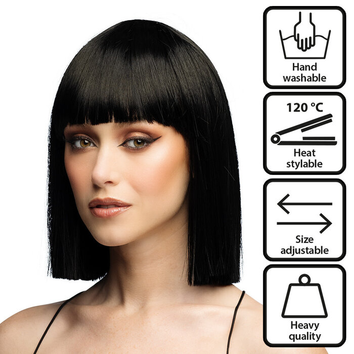 Pruik Djamilla brilliant black luxe