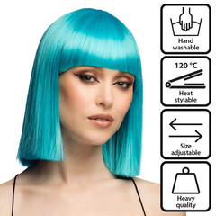 Boland Pruik Djamilla azure blue