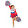 Cheerleader rood blauw wit meisjes
