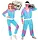 Trainingspak retro jaren 80 blauw unisex