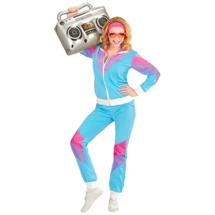 Widmann Trainingspak retro jaren 80 blauw unisex