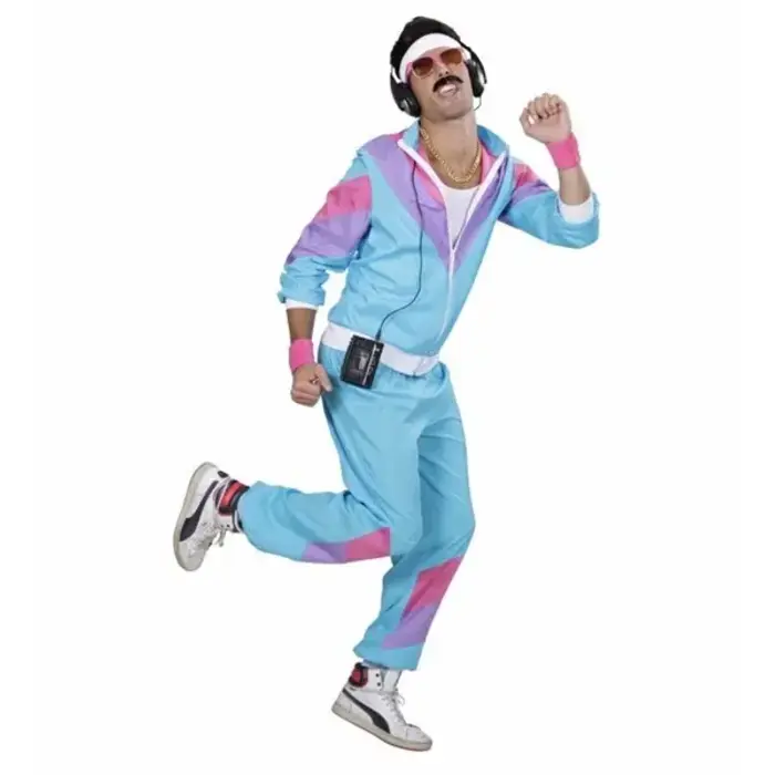 Widmann Trainingspak retro jaren 80 blauw unisex