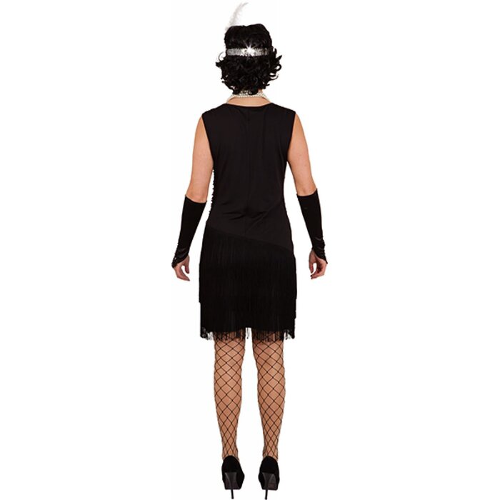 jaren 20 Charleston kleed zwart