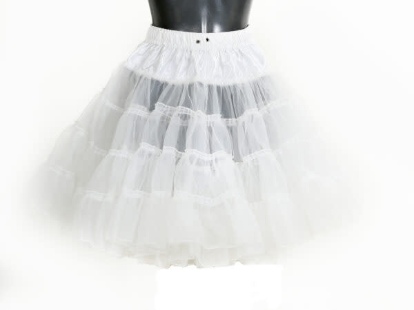Petticoat wit lang 2-laags