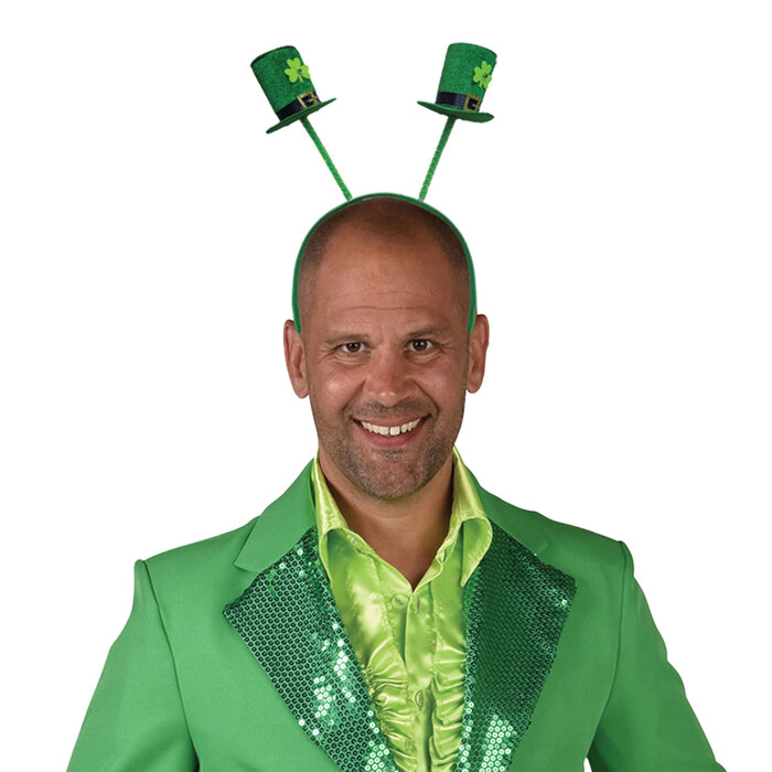 St. Patrick's Day diadeem met mini hoedje