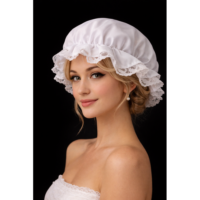 Boerin muts met kant luxe