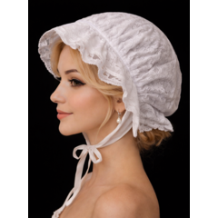boerin pof muts met witte kant