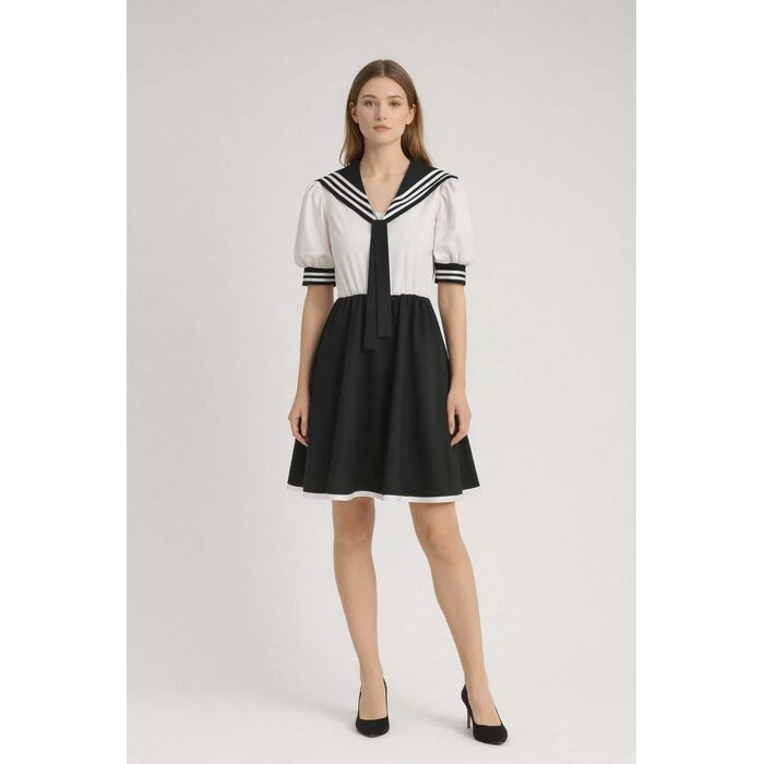 Matroos jurk blauw wit dame