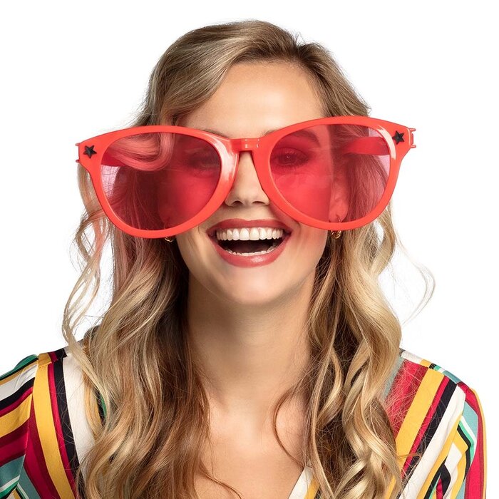 Clown Partybril Jumbo rood 26cm