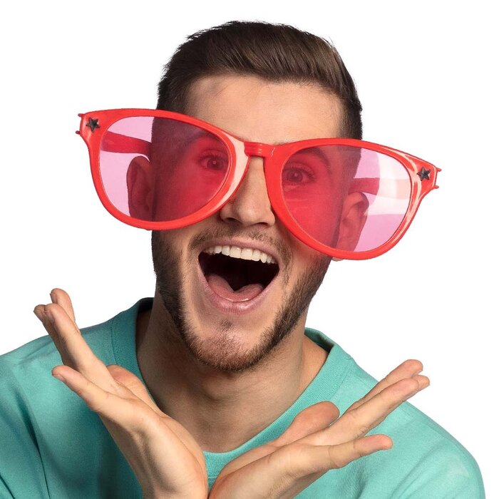 Clown Partybril Jumbo rood 26cm