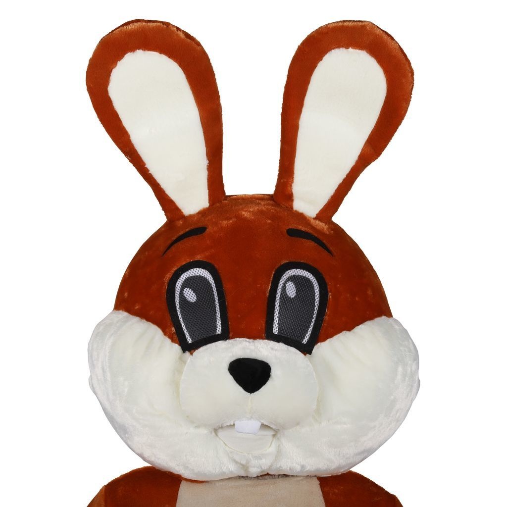 Paashaas mascotte deluxe bruin wit