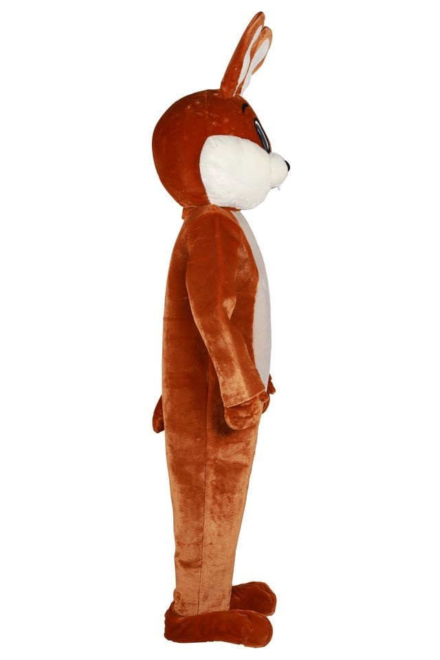 Paashaas mascotte deluxe bruin wit